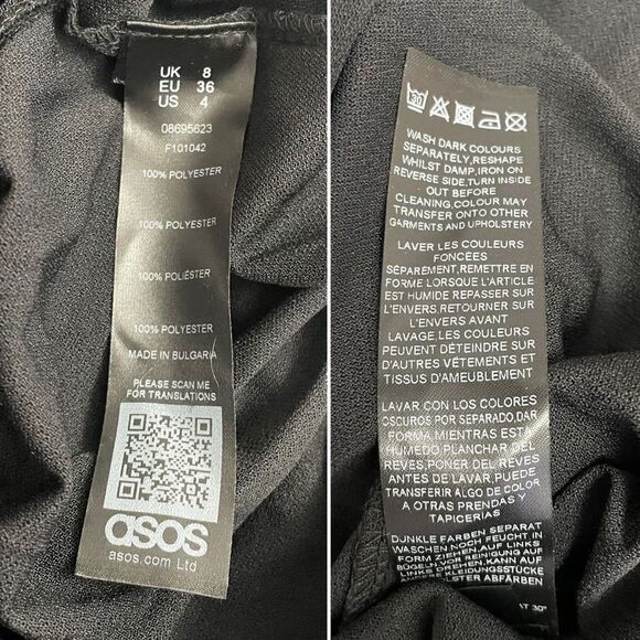 NWT ASOS Maternity Black Cape Back Pleated Long Maxi Dress Women’s Size 4 NEW - Picture 14 of 16